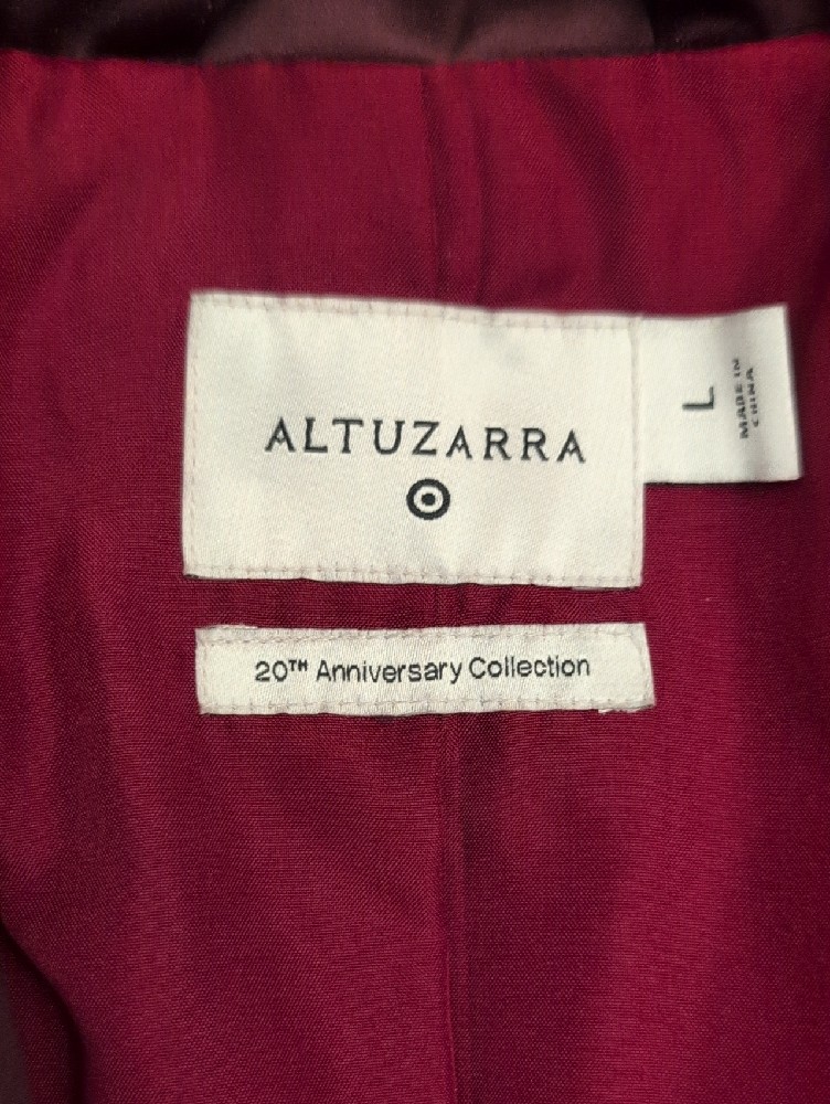 Altuzarra Burgundy Velvet Single-Button Blazer — image 2 of 4